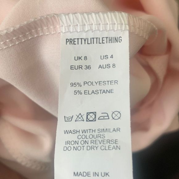 Prettylittlething Size 4 Light Pink Cigarette Trousers with Bow - Picture 4 of 4